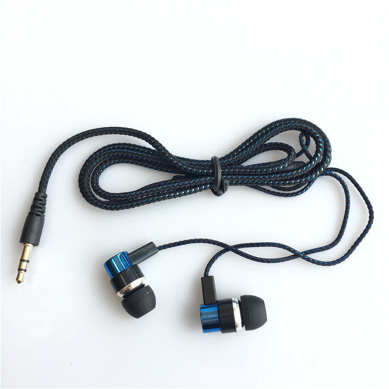 Noise Cancelling Earphone Reflective Fiber Cloth Line Headset Music Headphones for Iphone Xiaomi Mobile Phone MP3/MP4