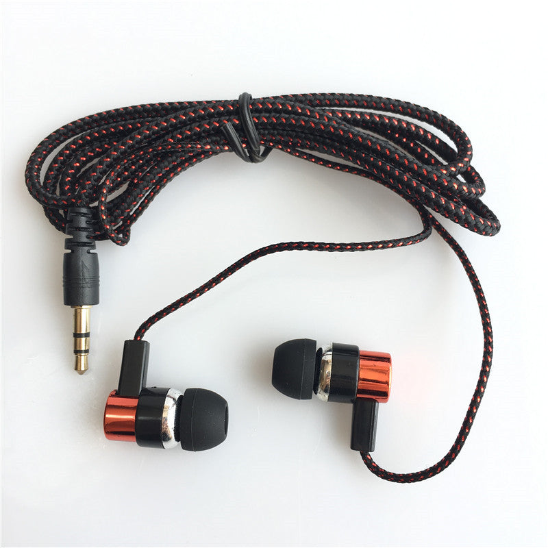 Noise Cancelling Earphone Reflective Fiber Cloth Line Headset Music Headphones for Iphone Xiaomi Mobile Phone MP3/MP4