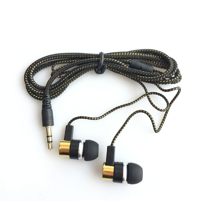 Noise Cancelling Earphone Reflective Fiber Cloth Line Headset Music Headphones for Iphone Xiaomi Mobile Phone MP3/MP4