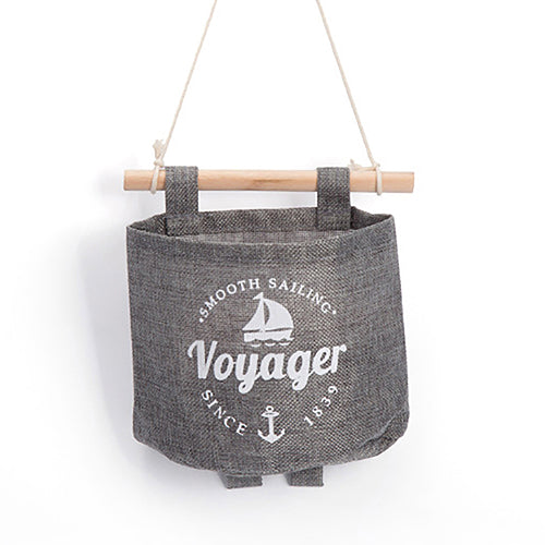 Practical Navy Anchor Wheel Pattern Home Decor Hanging Hanger Storage Bag