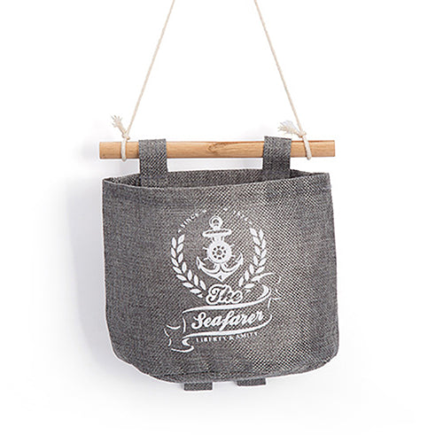 Practical Navy Anchor Wheel Pattern Home Decor Hanging Hanger Storage Bag