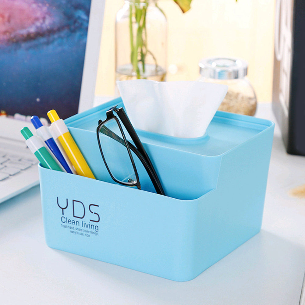 Fashion Storage Box Tissue Cosmetic Container Square Home Office Cafe Organizer