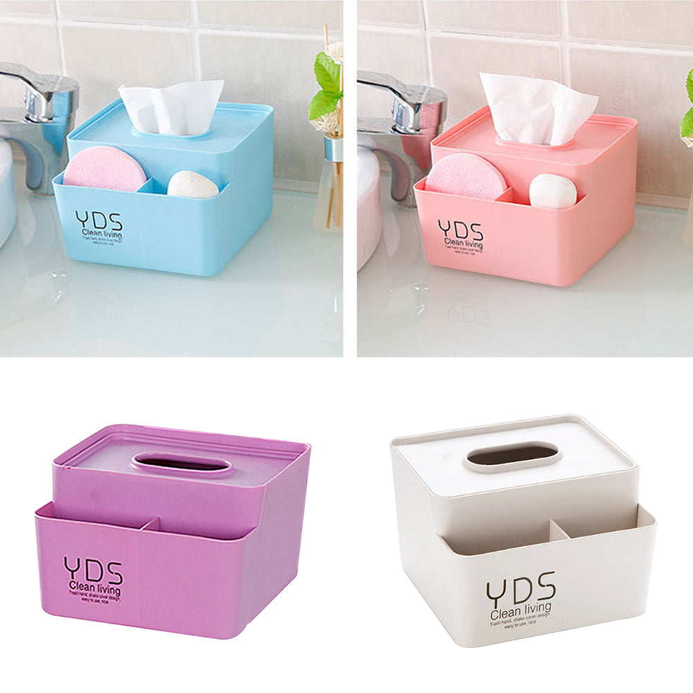 Fashion Storage Box Tissue Cosmetic Container Square Home Office Cafe Organizer