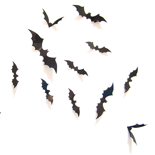 12Pcs PVC 3D Bat Wall Stickers DIY Party Halloween Decoration Home Decor