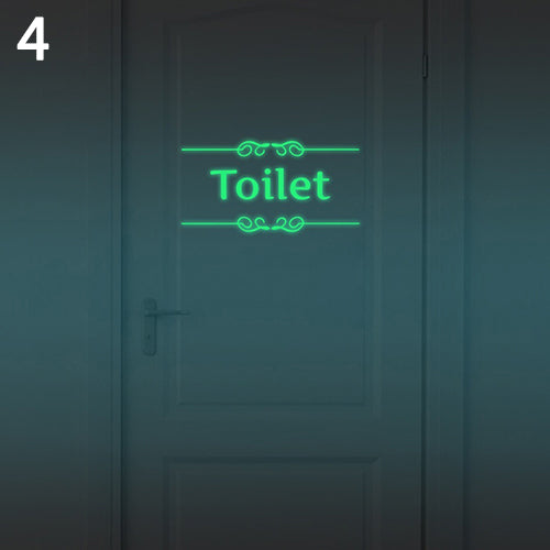 Funny Cartoon Luminous Bathroom Toilet Stickers DIY Home Decor Wall Decoration