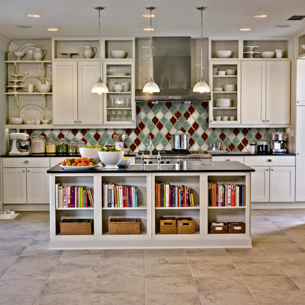 Anti-oil Waterproof Tile Decal PVC Kitchen Geometric Wall Sticker Self Adhesive