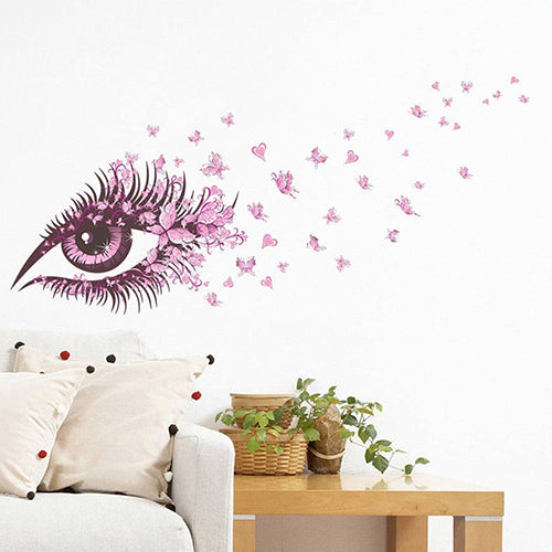Romantic Beautiful Eye Butterfly Heart Home Decor Mural Art Decal Wall Sticker