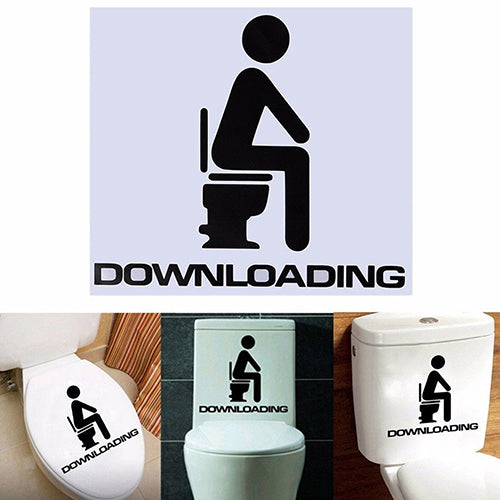 Removable DIY Toilet Seat WC Bathroom Art Home Room Decals Decor Wall Sticker