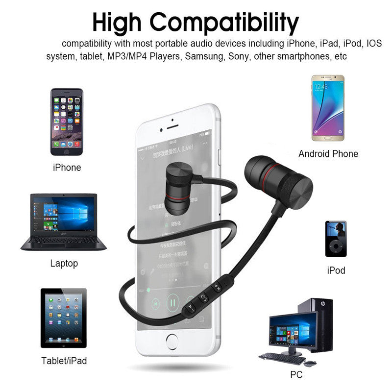 Sports Wireless Bluetooth Earphone for Phone Wireless Headphone Sport Headset Cordless Headphones for Mobile Phone