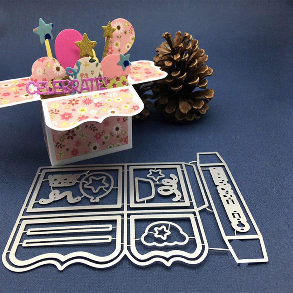 Exquisite Gift Box DIY Embossing Cutting Dies Birthday Festival Card Art Decor
