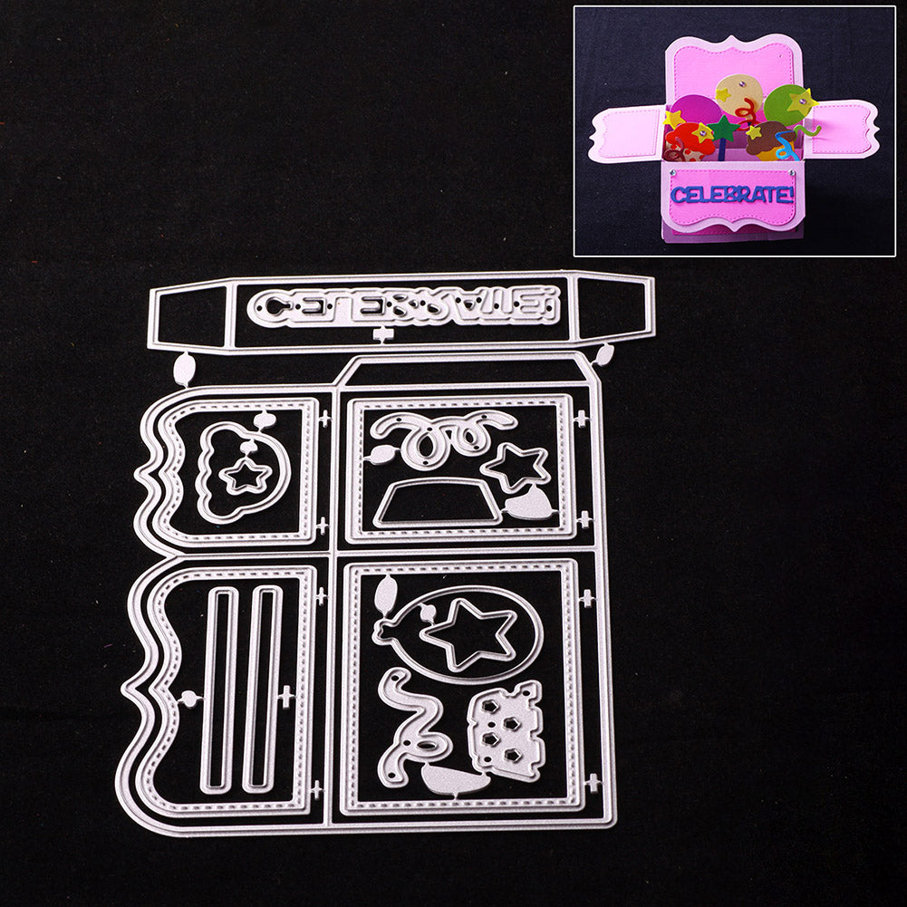 Exquisite Gift Box DIY Embossing Cutting Dies Birthday Festival Card Art Decor