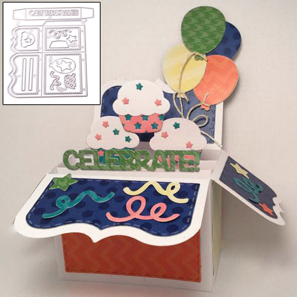 Exquisite Gift Box DIY Embossing Cutting Dies Birthday Festival Card Art Decor