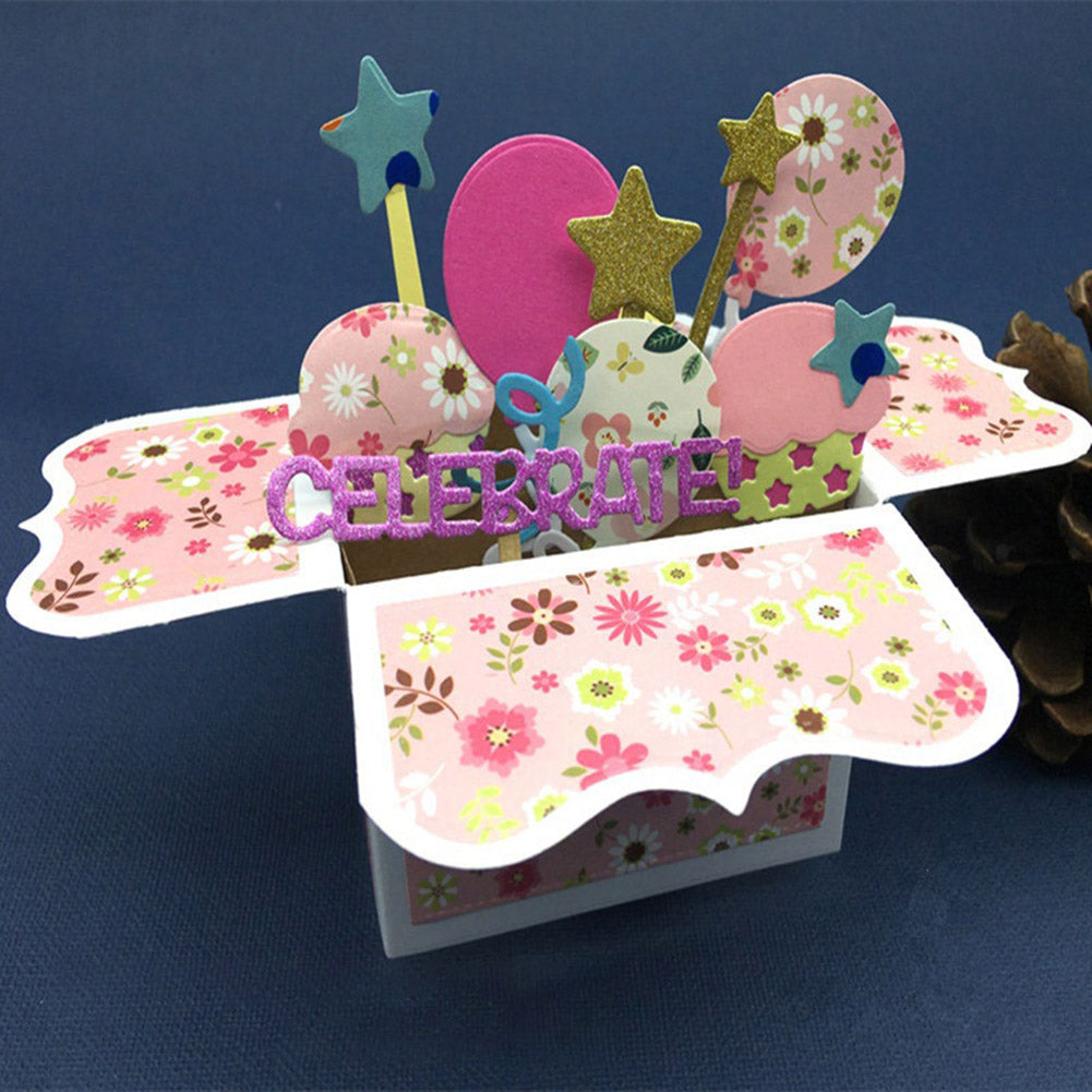 Exquisite Gift Box DIY Embossing Cutting Dies Birthday Festival Card Art Decor