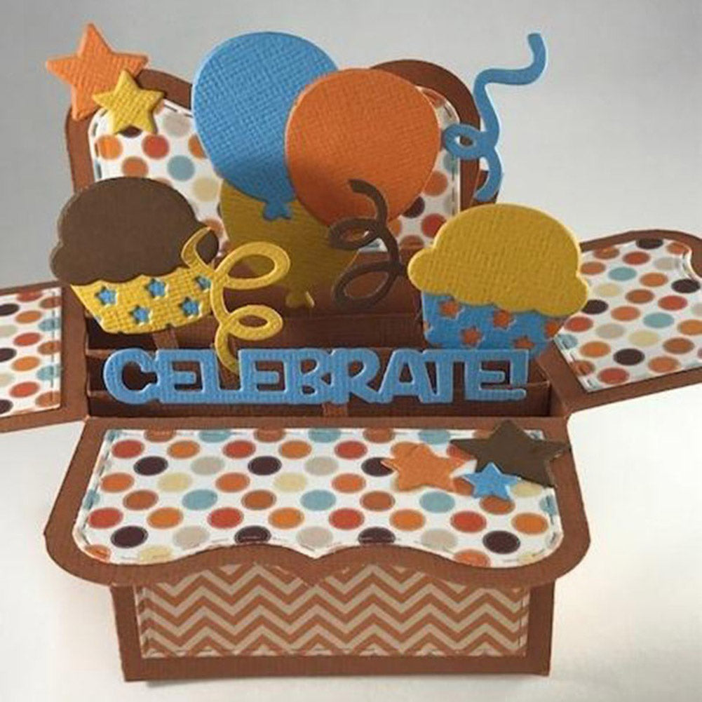 Exquisite Gift Box DIY Embossing Cutting Dies Birthday Festival Card Art Decor