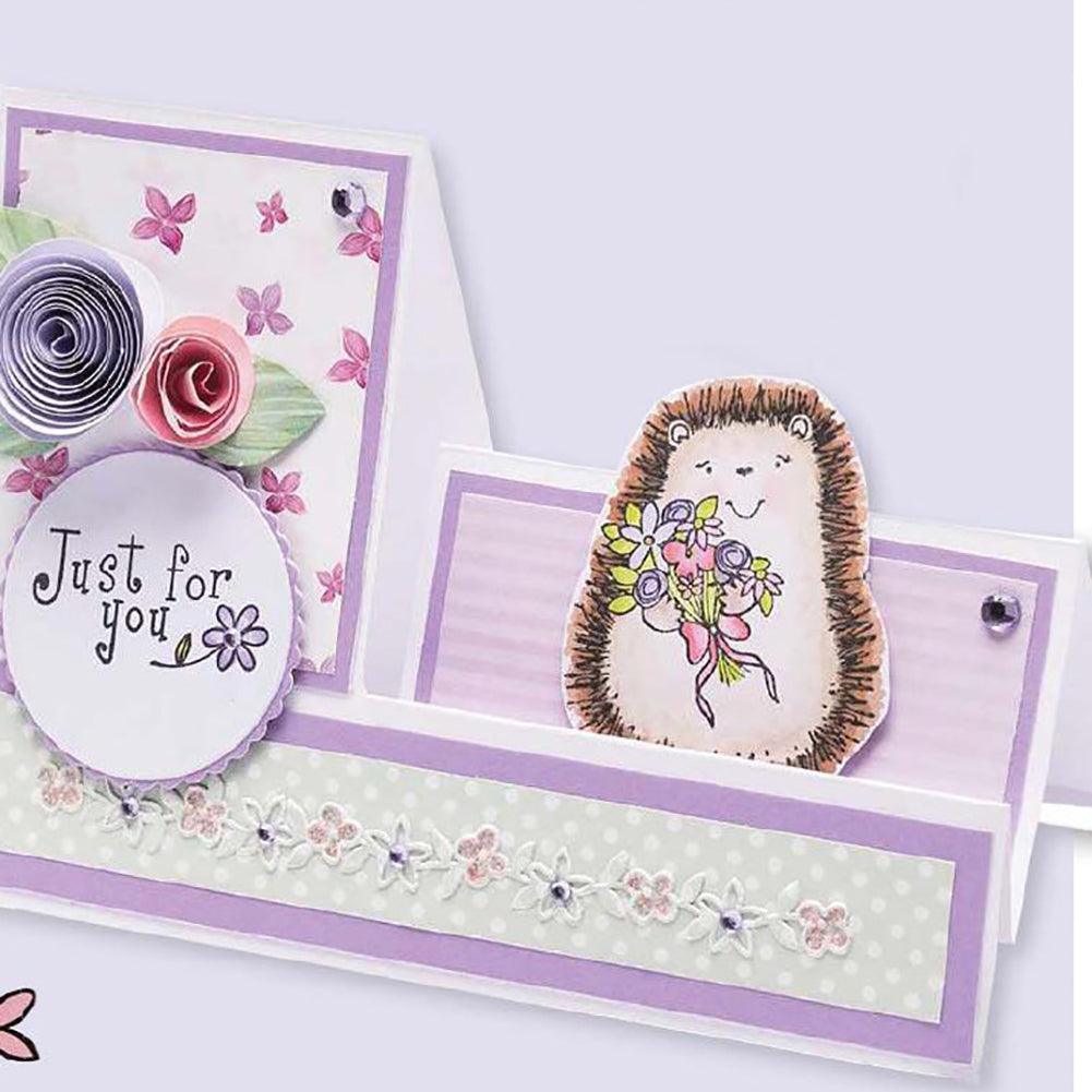 Hedgehog Sentence Text DIY Stamp Paper Cards Album Scrapbooking Decor Stamper