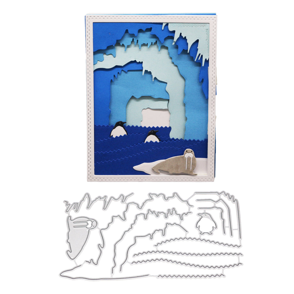 Sealion Penguin Cutting Dies DIY Scrapbooking Album Card Embossing Template