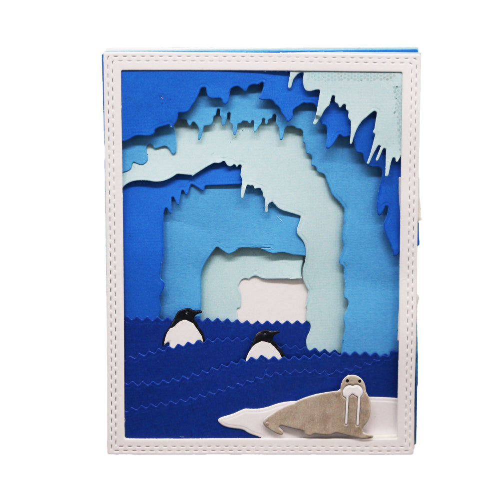 Sealion Penguin Cutting Dies DIY Scrapbooking Album Card Embossing Template