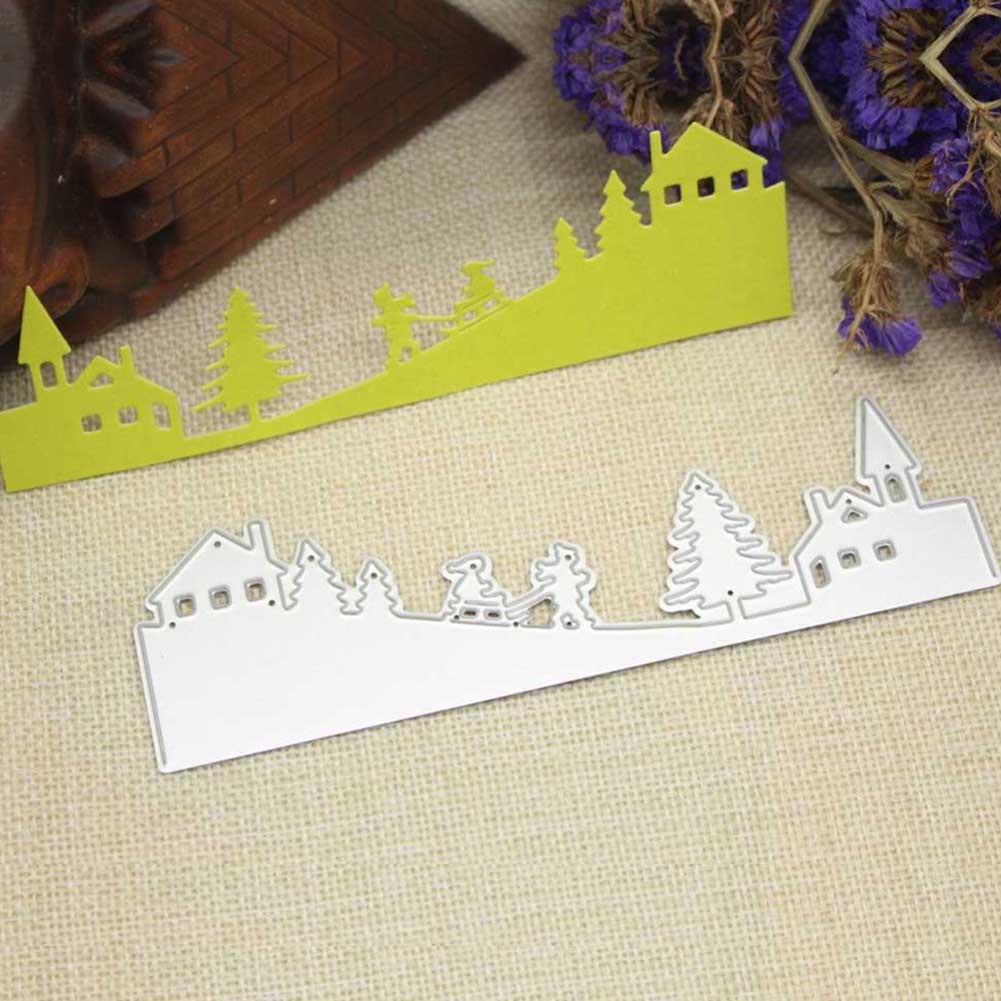 Forest Border Metal Cutting Die Stencil Xmas DIY Scrapbooking Paper Card Craft