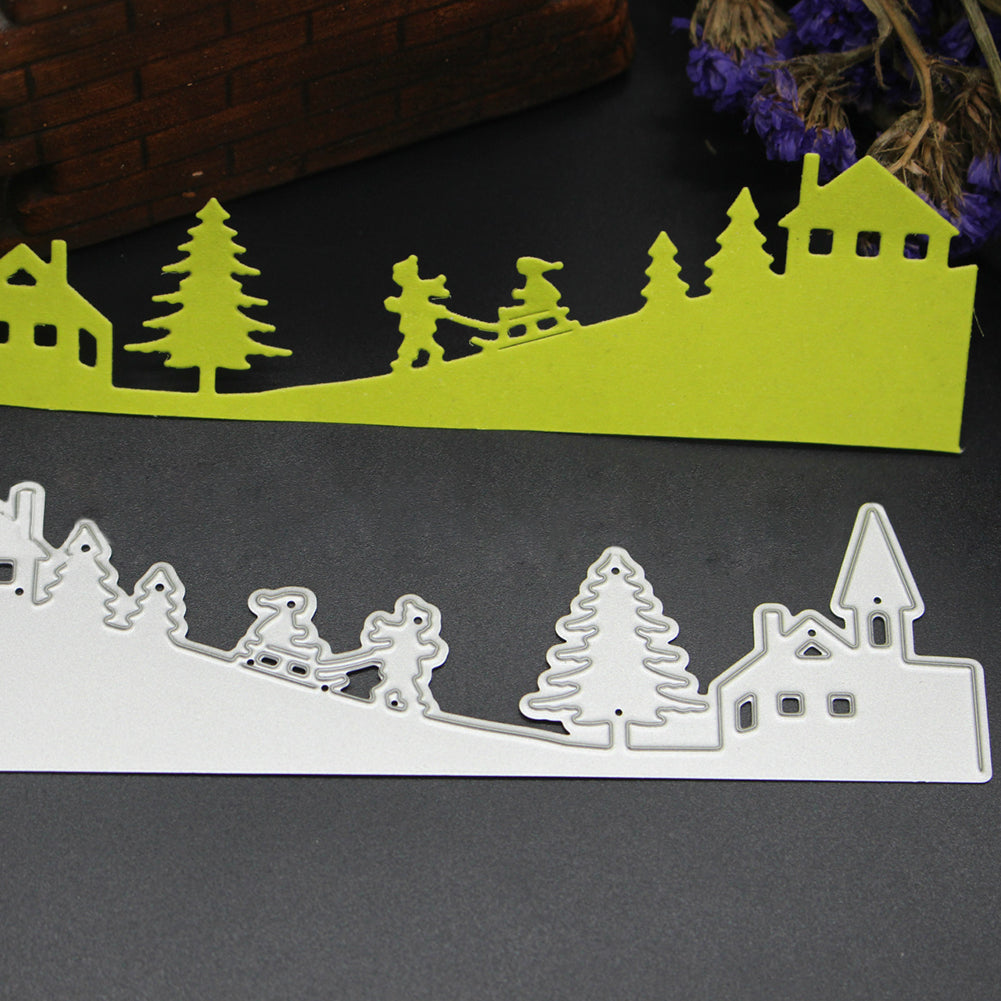 Forest Border Metal Cutting Die Stencil Xmas DIY Scrapbooking Paper Card Craft