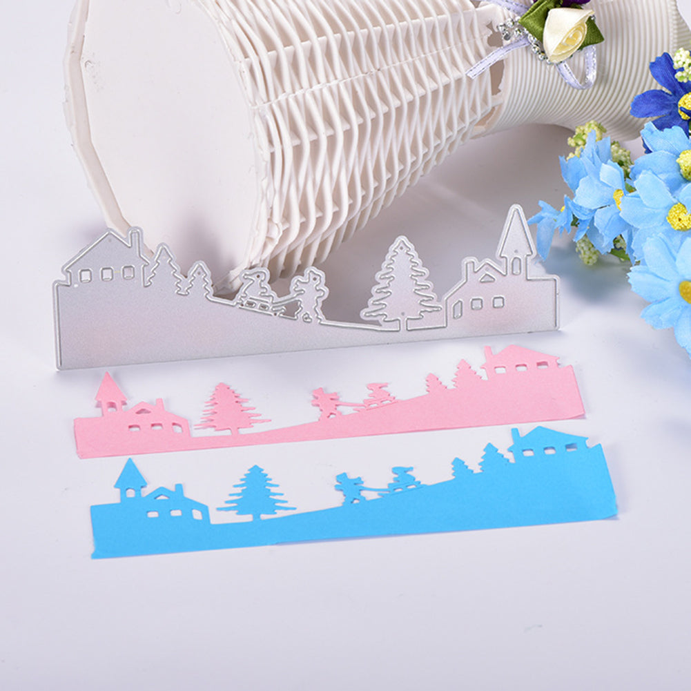 Forest Border Metal Cutting Die Stencil Xmas DIY Scrapbooking Paper Card Craft
