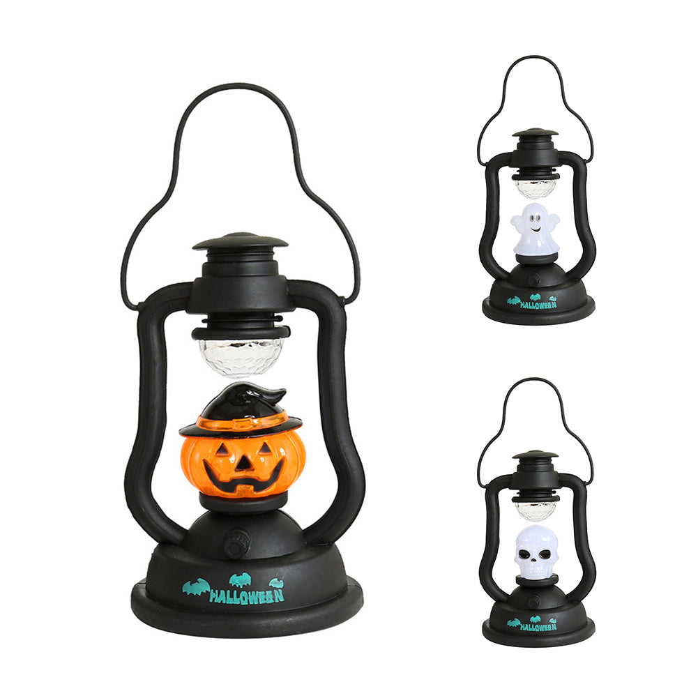 Halloween Pumpkin Witch Skull Ghost Kerosene Lamp Night Light Home Hanging Decor