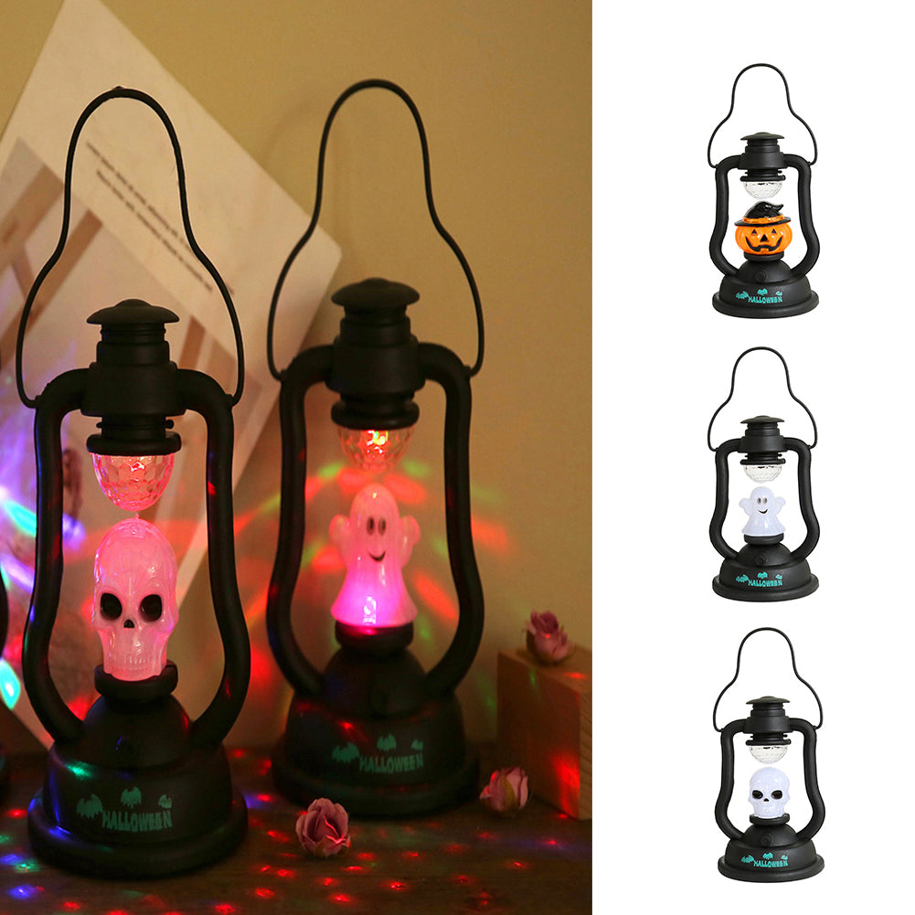 Halloween Pumpkin Witch Skull Ghost Kerosene Lamp Night Light Home Hanging Decor