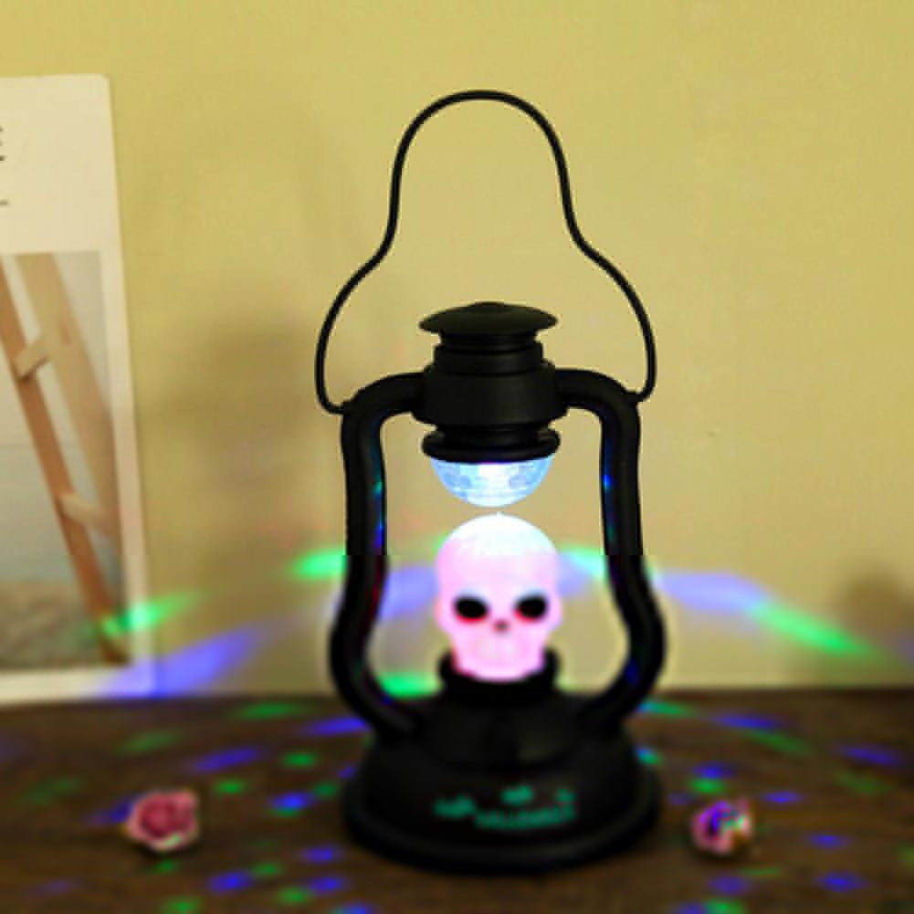 Halloween Pumpkin Witch Skull Ghost Kerosene Lamp Night Light Home Hanging Decor