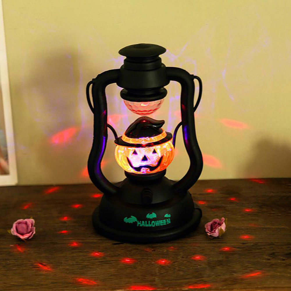 Halloween Pumpkin Witch Skull Ghost Kerosene Lamp Night Light Home Hanging Decor