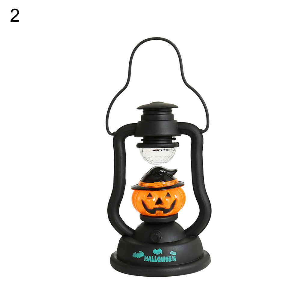 Halloween Pumpkin Witch Skull Ghost Kerosene Lamp Night Light Home Hanging Decor