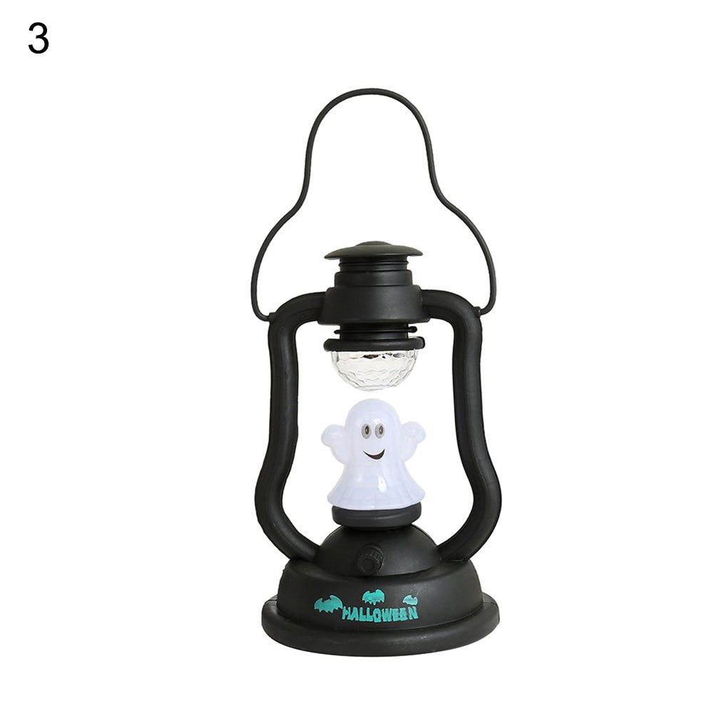 Halloween Pumpkin Witch Skull Ghost Kerosene Lamp Night Light Home Hanging Decor