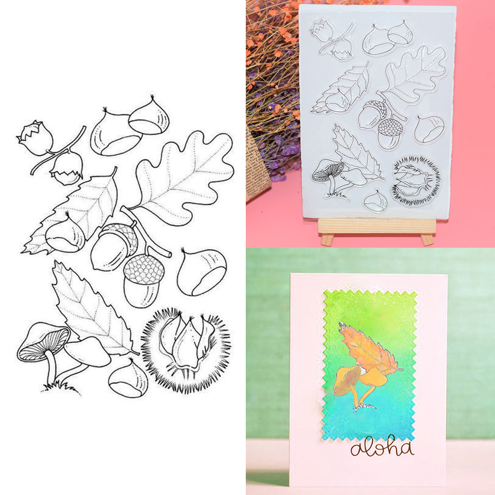 Filbert Chestnut Silicone Clear Stamper DIY Scrapbook Album Paper Cards Tool