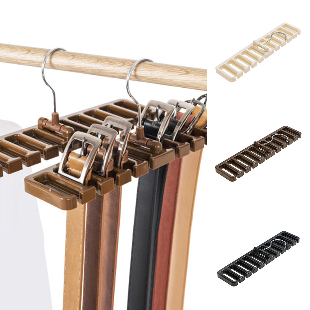 Durable Men Plastic Belt Scarf Rack Organizer Neck Tie Hanger Holder Organizer