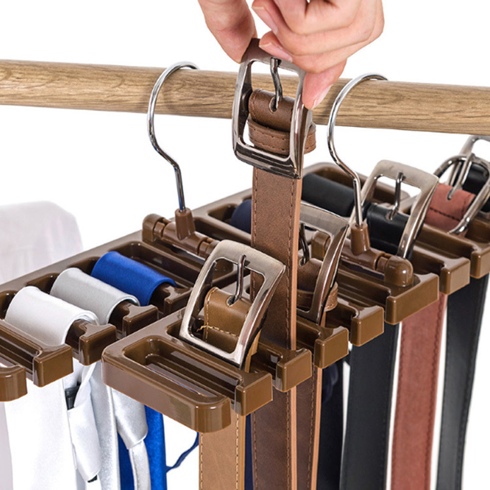 Durable Men Plastic Belt Scarf Rack Organizer Neck Tie Hanger Holder Organizer