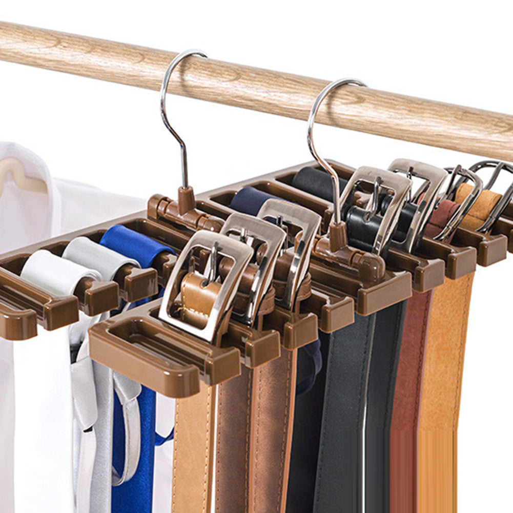 Durable Men Plastic Belt Scarf Rack Organizer Neck Tie Hanger Holder Organizer