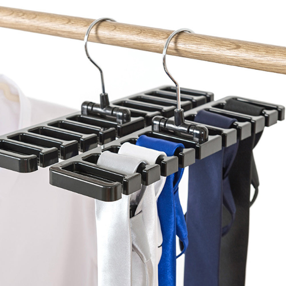Durable Men Plastic Belt Scarf Rack Organizer Neck Tie Hanger Holder Organizer