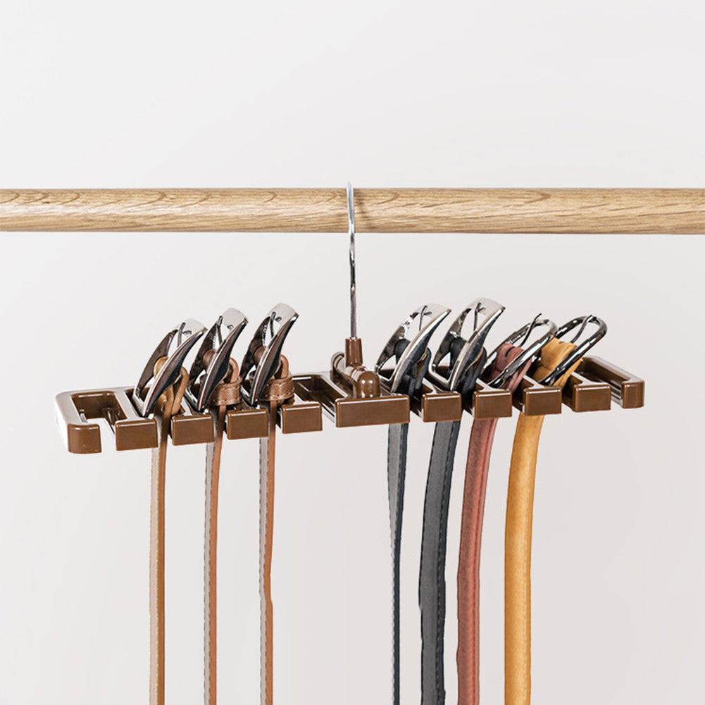 Durable Men Plastic Belt Scarf Rack Organizer Neck Tie Hanger Holder Organizer