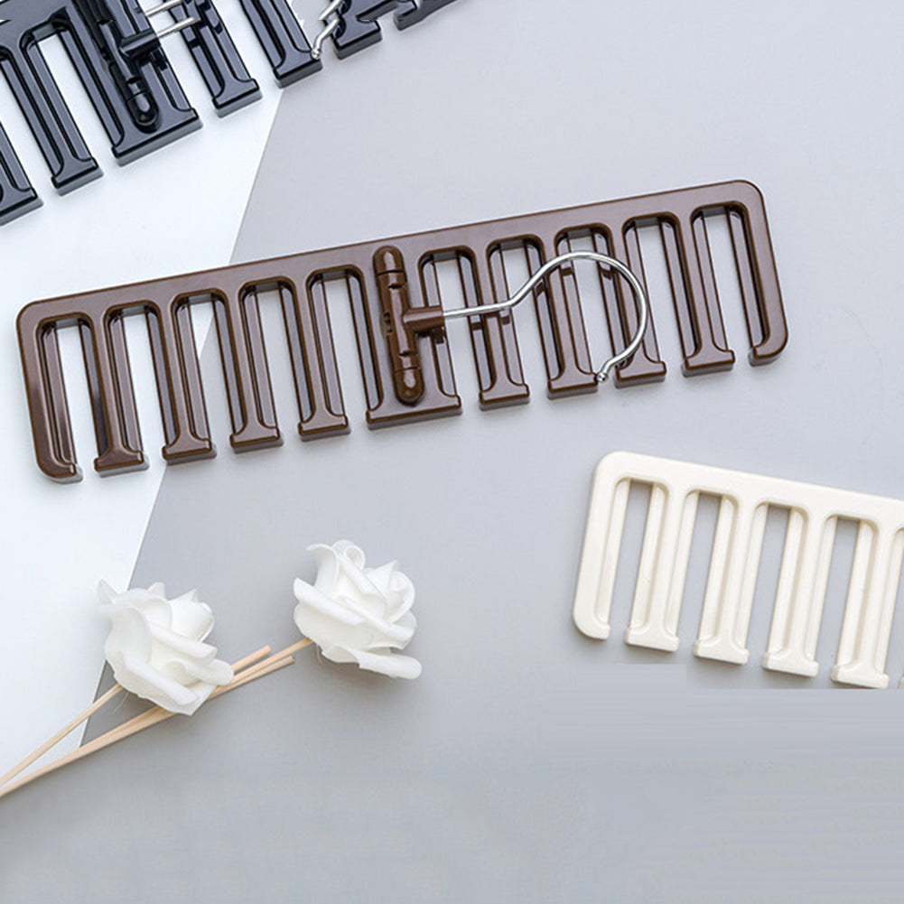 Durable Men Plastic Belt Scarf Rack Organizer Neck Tie Hanger Holder Organizer