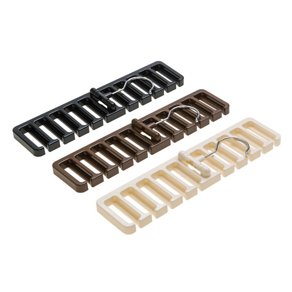 Durable Men Plastic Belt Scarf Rack Organizer Neck Tie Hanger Holder Organizer
