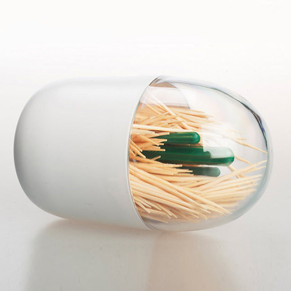 Cute Elk Cactus Cotton Swab Toothpick Holder Home Organizer Storage Box Case