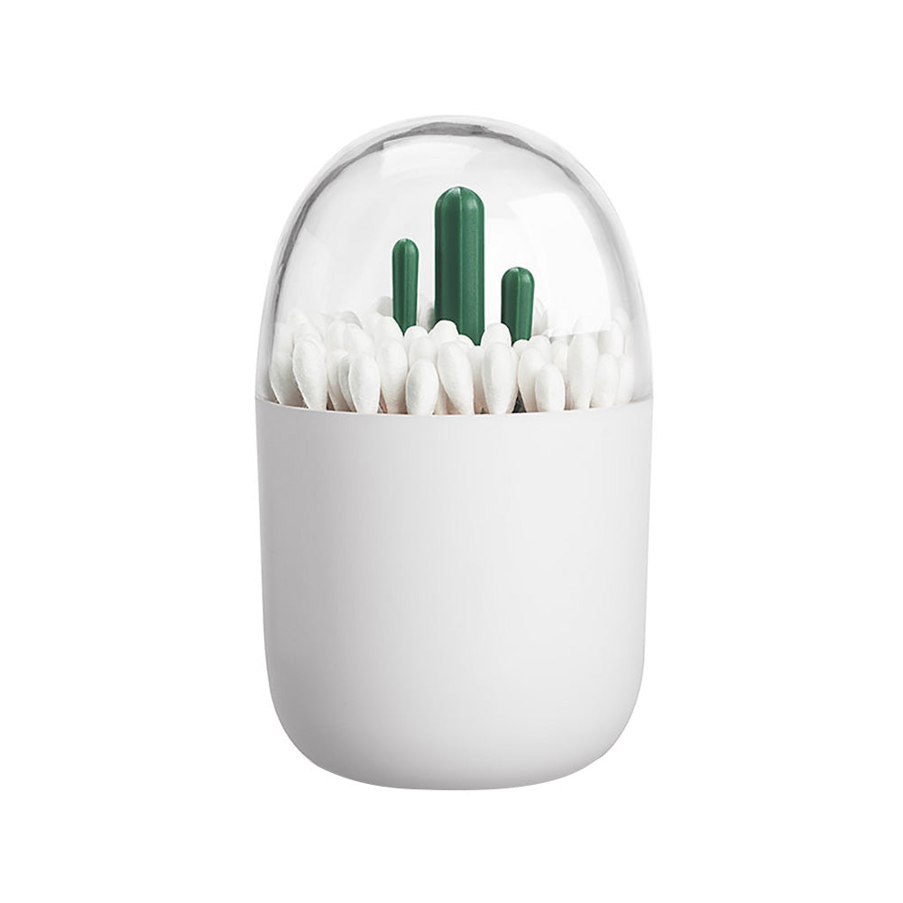Cute Elk Cactus Cotton Swab Toothpick Holder Home Organizer Storage Box Case