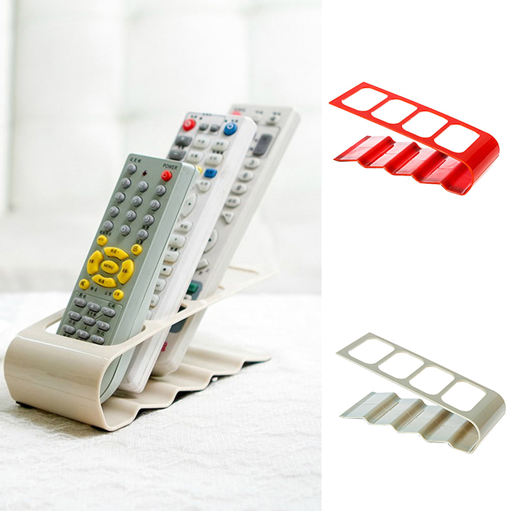 DVD TV Remote Control Smart Phone Stand Holder 4 Slots Storage Desktop Organiser