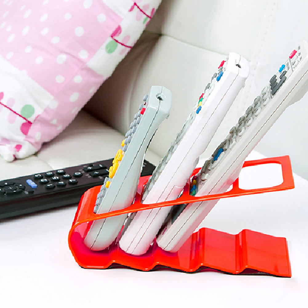 DVD TV Remote Control Smart Phone Stand Holder 4 Slots Storage Desktop Organiser