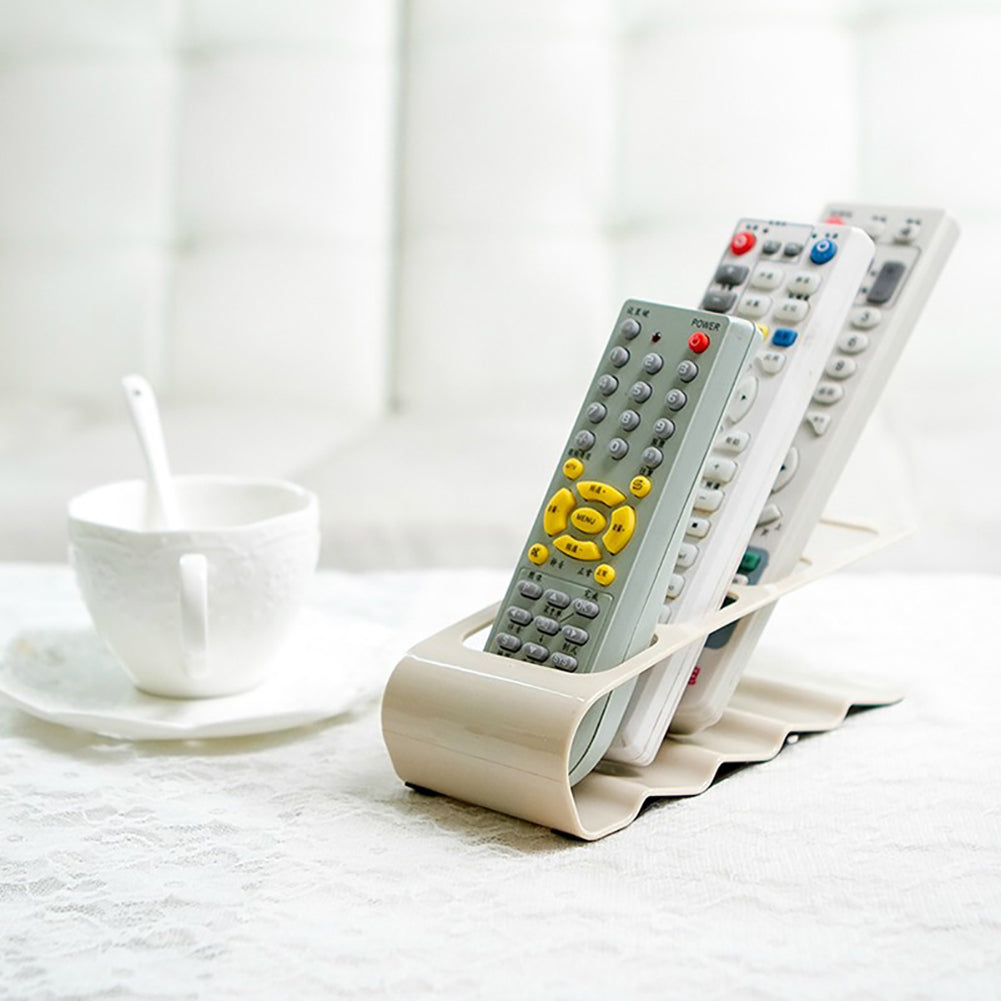 DVD TV Remote Control Smart Phone Stand Holder 4 Slots Storage Desktop Organiser