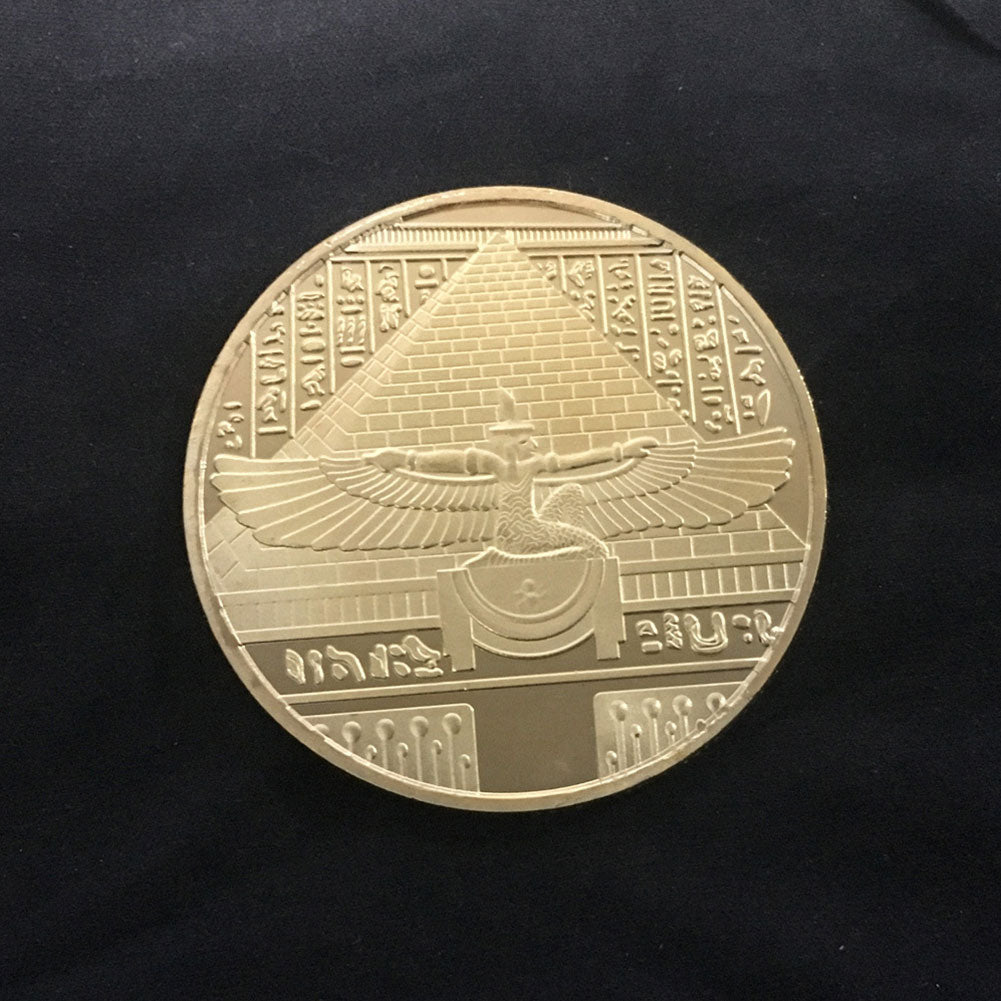Solid Egyptian Nefertiti Figure Embossed Collection Commemorative Coin Gift
