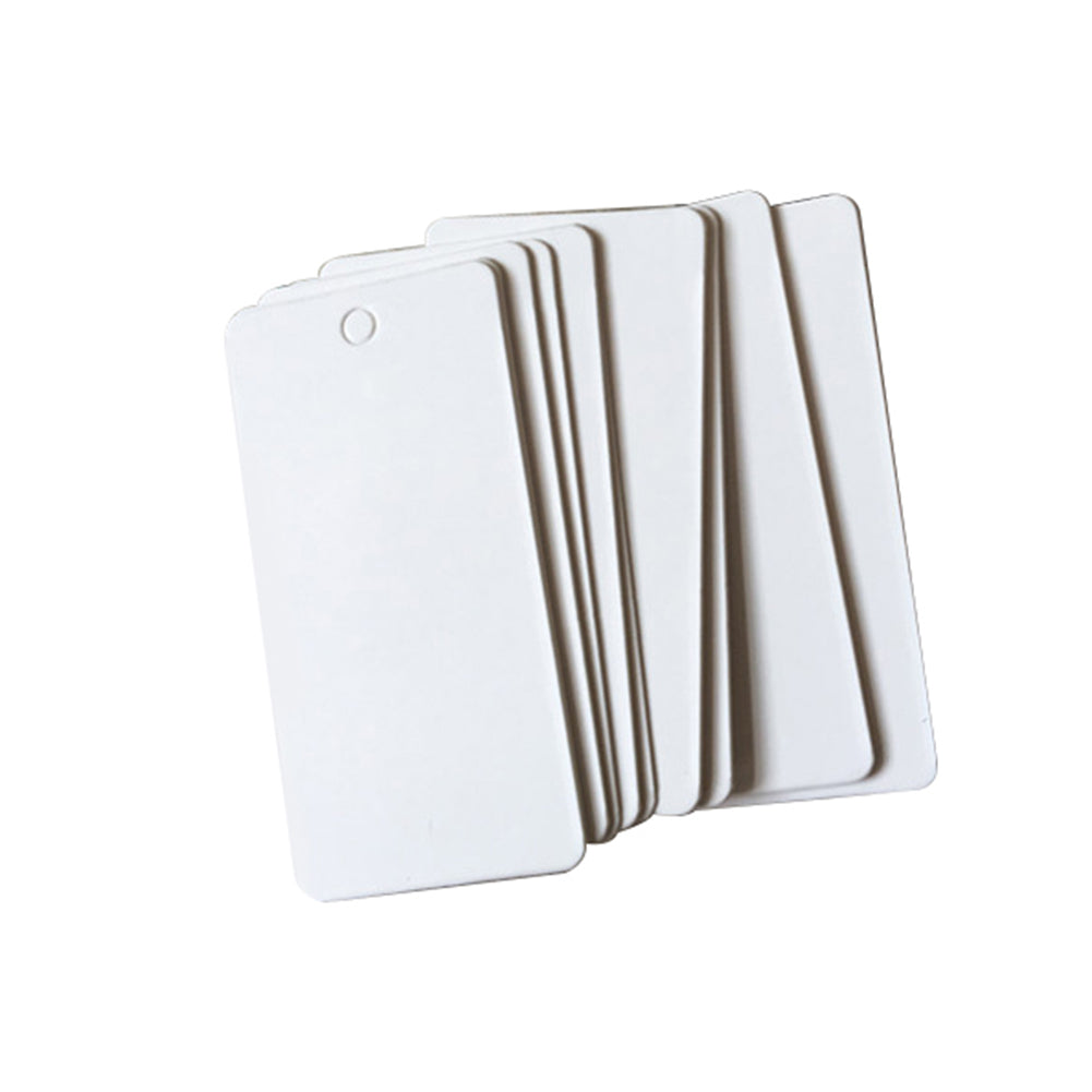 100Pcs 40x20mm White Blank Label Price Tags DIY Paper Cards Hangtags Bookmarks