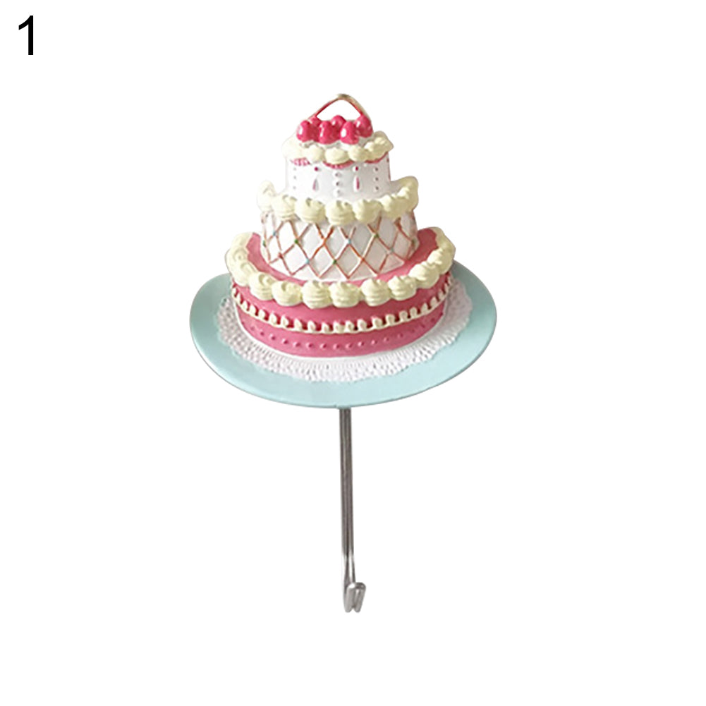 Cake Toothbrush Cup Pan Basket Shape Hook Wall Hangers Rack Organizer Room Decor