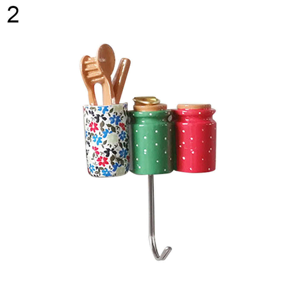 Cake Toothbrush Cup Pan Basket Shape Hook Wall Hangers Rack Organizer Room Decor