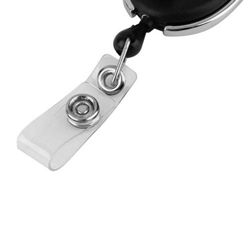 Retractable Pull Key ID Badge Card Tag Clip Holder Carabiner Style Reel Recoil