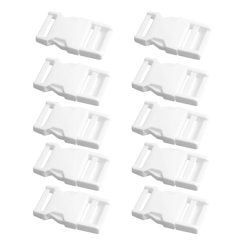 10Pcs 25mm Webbing Strap Adjustable Plastic Clasp Side Quick Release Buckles