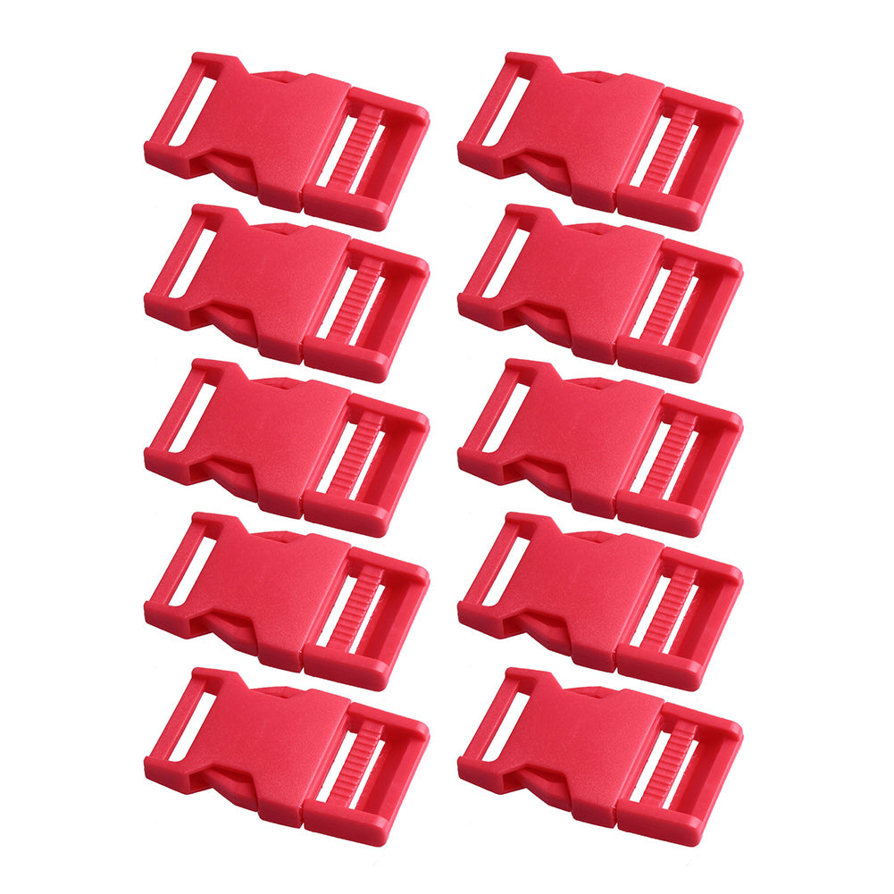 10Pcs 25mm Webbing Strap Adjustable Plastic Clasp Side Quick Release Buckles